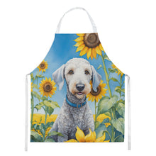 Load image into Gallery viewer, Bedlington Terrier in Sunflowers Apron – Artist-Designed Kitchen, BBQ &amp; Craft Apron