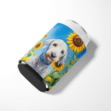 Load image into Gallery viewer, Bedlington Terrier in Sunflowers Can or Bottle Hugger