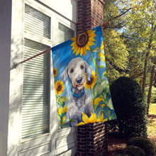 Load image into Gallery viewer, Bedlington Terrier in Sunflowers House Flag