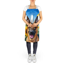 Load image into Gallery viewer, Belgian Malinois in Sunflowers Apron – Artist-Designed Kitchen, BBQ &amp; Craft Apron