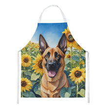 Load image into Gallery viewer, Belgian Malinois in Sunflowers Apron – Artist-Designed Kitchen, BBQ &amp; Craft Apron