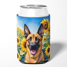 Load image into Gallery viewer, Belgian Malinois in Sunflowers Can or Bottle Hugger