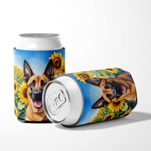 Load image into Gallery viewer, Belgian Malinois in Sunflowers Can or Bottle Hugger