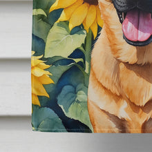 Load image into Gallery viewer, Belgian Malinois in Sunflowers House Flag