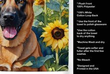 Load image into Gallery viewer, Belgian Malinois in Sunflowers Kitchen Towel