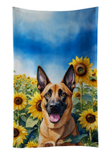 Load image into Gallery viewer, Belgian Malinois in Sunflowers Kitchen Towel