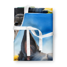 Load image into Gallery viewer, Belgian Sheepdog in Sunflowers Apron – Artist-Designed Kitchen, BBQ &amp; Craft Apron