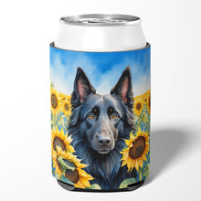 Load image into Gallery viewer, Belgian Sheepdog in Sunflowers Can or Bottle Hugger