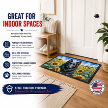 Load image into Gallery viewer, Belgian Sheepdog in Sunflowers Doormat Front Door Mat Indoor Outdoor Rugs for Entryway, Non Slip Washable Low Pile, 24H X 36W