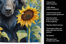Load image into Gallery viewer, Belgian Sheepdog in Sunflowers Kitchen Towel