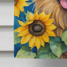 Load image into Gallery viewer, Belgian Tervuren in Sunflowers House Flag