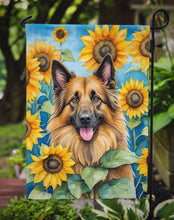 Load image into Gallery viewer, Belgian Tervuren in Sunflowers Garden Flag – Bright Dog-Themed Yard Decor