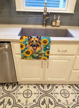 Load image into Gallery viewer, Belgian Tervuren in Sunflowers Kitchen Towel