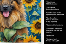 Load image into Gallery viewer, Belgian Tervuren in Sunflowers Kitchen Towel