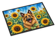 Load image into Gallery viewer, Belgian Tervuren in Sunflowers Doormat Front Door Mat Indoor Outdoor Rugs for Entryway, Non Slip Washable Low Pile, 18H X 27W