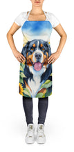 Load image into Gallery viewer, Bernese Mountain Dog in Sunflowers Apron – Artist-Designed Kitchen, BBQ &amp; Craft Apron