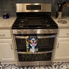 Load image into Gallery viewer, Bernese Mountain Dog in Sunflowers Kitchen Towel
