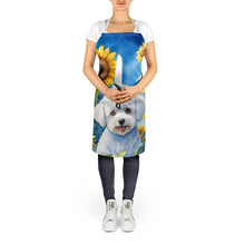 Load image into Gallery viewer, Bichon Frise in Sunflowers Apron – Artist-Designed Kitchen, BBQ &amp; Craft Apron