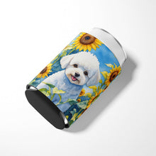 Load image into Gallery viewer, Bichon Frise in Sunflowers Can or Bottle Hugger