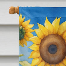 Load image into Gallery viewer, Bichon Frise in Sunflowers House Flag