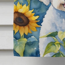 Load image into Gallery viewer, Bichon Frise in Sunflowers House Flag