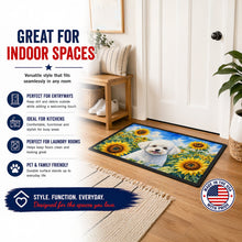 Load image into Gallery viewer, Bichon Frise in Sunflowers Doormat Front Door Mat Indoor Outdoor Rugs for Entryway, Non Slip Washable Low Pile, 24H X 36W