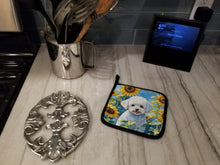 Load image into Gallery viewer, Bichon Frise in Sunflowers Pot Holders - Set of 2 Decorative Kitchen Helpers | Made in the USA