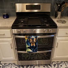 Load image into Gallery viewer, Black and Tan Coonhound in Sunflowers Kitchen Towel