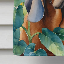 Load image into Gallery viewer, Bloodhound in Sunflowers House Flag