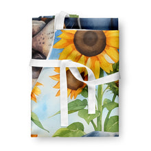 Load image into Gallery viewer, Bluetick Coonhound in Sunflowers Apron – Artist-Designed Kitchen, BBQ &amp; Craft Apron