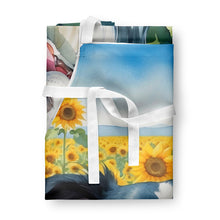 Load image into Gallery viewer, Border Collie in Sunflowers Apron – Artist-Designed Kitchen, BBQ &amp; Craft Apron