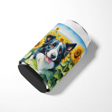 Load image into Gallery viewer, Border Collie in Sunflowers Can or Bottle Hugger