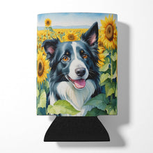 Load image into Gallery viewer, Border Collie in Sunflowers Can or Bottle Hugger
