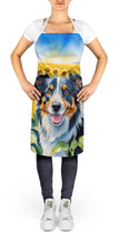 Load image into Gallery viewer, Border Collie in Sunflowers Apron – Artist-Designed Kitchen, BBQ &amp; Craft Apron