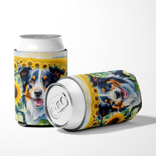 Load image into Gallery viewer, Border Collie in Sunflowers Can or Bottle Hugger