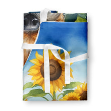 Load image into Gallery viewer, Border Terrier in Sunflowers Apron – Artist-Designed Kitchen, BBQ &amp; Craft Apron