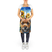 Load image into Gallery viewer, Border Terrier in Sunflowers Apron – Artist-Designed Kitchen, BBQ &amp; Craft Apron