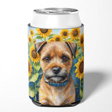 Load image into Gallery viewer, Border Terrier in Sunflowers Can or Bottle Hugger