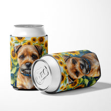 Load image into Gallery viewer, Border Terrier in Sunflowers Can or Bottle Hugger