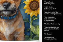 Load image into Gallery viewer, Border Terrier in Sunflowers Kitchen Towel