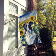 Load image into Gallery viewer, Borzoi in Sunflowers House Flag