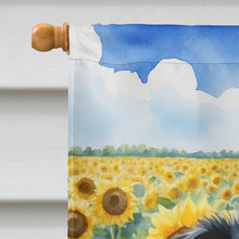 Load image into Gallery viewer, Borzoi in Sunflowers House Flag