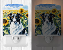 Load image into Gallery viewer, Borzoi in Sunflowers Ceramic Night Light