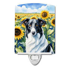 Load image into Gallery viewer, Borzoi in Sunflowers Ceramic Night Light
