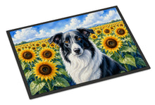 Load image into Gallery viewer, Borzoi in Sunflowers Doormat Front Door Mat Indoor Outdoor Rugs for Entryway, Non Slip Washable Low Pile, 24H X 36W