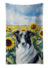 Load image into Gallery viewer, Borzoi in Sunflowers Kitchen Towel