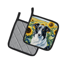 Load image into Gallery viewer, Borzoi in Sunflowers Pot Holders - Set of 2 Decorative Kitchen Helpers | Made in the USA