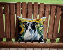 Load image into Gallery viewer, Borzoi in Sunflowers Throw Pillow - 14x14 Decorative Pillow – Art for Your Home &amp; Patio