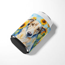 Load image into Gallery viewer, Borzoi in Sunflowers Can or Bottle Hugger