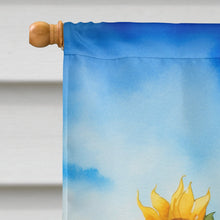 Load image into Gallery viewer, Borzoi in Sunflowers House Flag